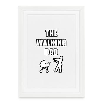 LE PAPA AMBULANT PAPA SUPERPAPA J’ADORE LA FÊTE DES PÈRES - Affiche encadrée (27 × 37 cm) - blanc - Devant