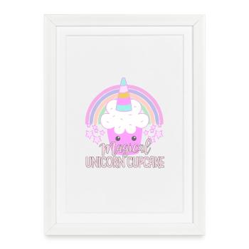 Unicorn Cupcake - Framed poster (27 × 37 cm) - white - Front