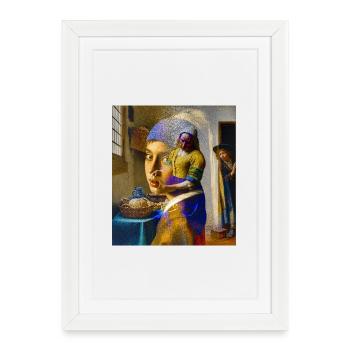 Double Portrait: Kitchen Table & Imagination - Framed poster (27 × 37 cm) - white - Front