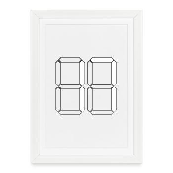NUMÉRO 17 Cadeau d’anniversaire dix-sept numérique - Affiche encadrée (27 × 37 cm) - blanc - Devant