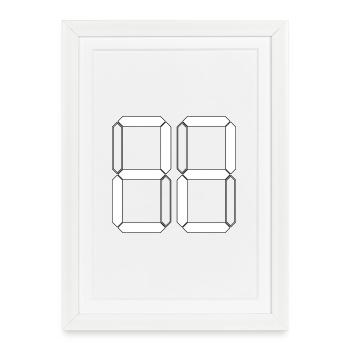 NUMÉRO 22 Vingt-deux Cadeaux Numériques - Affiche encadrée (27 × 37 cm) - blanc - Devant