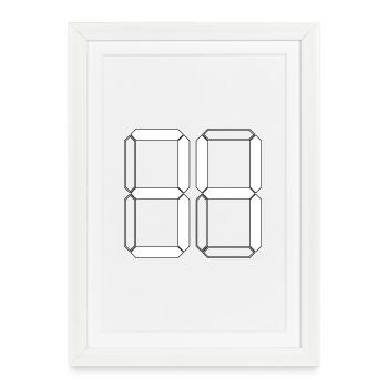 NUMÉRO 34 Trente-quatre Cadeaux Numériques - Affiche encadrée (27 × 37 cm) - blanc - Devant