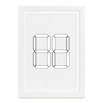 NUMÉRO 35 Trente-cinq Cadeaux Numériques - Affiche encadrée (27 × 37 cm) - blanc - Devant