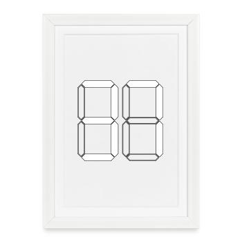 NUMÉRO 37 Trente-sept cadeaux numériques - Affiche encadrée (27 × 37 cm) - blanc - Devant