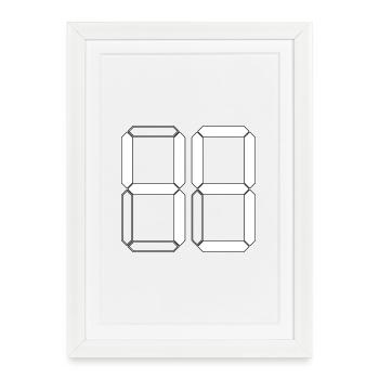 NUMÉRO 49 Quarante-neuf Cadeaux Numériques - Affiche encadrée (27 × 37 cm) - blanc - Devant