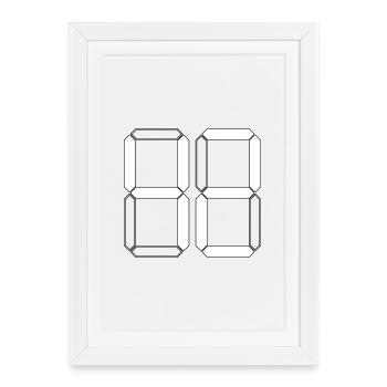 NUMÉRO 42 Quarante-deux Cadeaux Numériques - Affiche encadrée (27 × 37 cm) - blanc - Devant