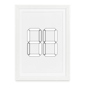 NUMÉRO 53 Cinquante-trois Cadeaux Numériques - Affiche encadrée (27 × 37 cm) - blanc - Devant