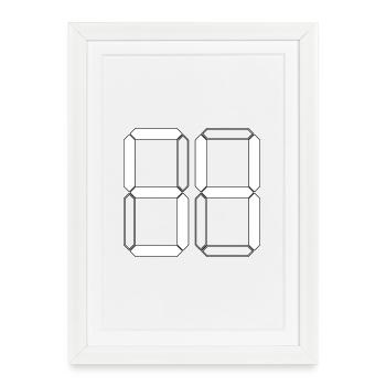 NUMÉRO 54 Cinquante-quatre Cadeaux Numériques - Affiche encadrée (27 × 37 cm) - blanc - Devant