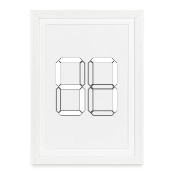 NUMÉRO 57 Cinquante-sept Cadeaux Numériques - Affiche encadrée (27 × 37 cm) - blanc - Devant