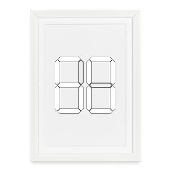 NUMBER 60 Number Gift Digital - Framed poster (27 × 37 cm) - white - Front