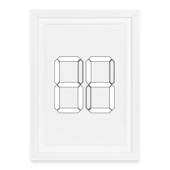 NUMÉRO 65 Soixante-cinq Cadeaux Numériques - Affiche encadrée (27 × 37 cm) - blanc - Devant