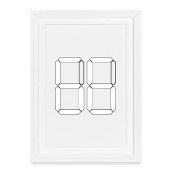 NUMÉRO 66 Soixante-six Cadeaux Numériques - Affiche encadrée (27 × 37 cm) - blanc - Devant