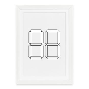 NUMÉRO 77 Soixante-dix-sept Cadeaux Numérique - Affiche encadrée (27 × 37 cm) - blanc - Devant