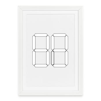 NUMÉRO 89 Quatre-vingt-neuf Cadeaux Numériques - Affiche encadrée (27 × 37 cm) - blanc - Devant