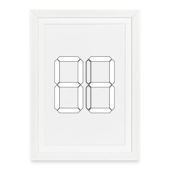 NUMÉRO 83 Quatre-vingt-trois cadeaux numériques - Affiche encadrée (27 × 37 cm) - blanc - Devant