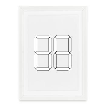 NUMÉRO 85 Quatre-vingt-cinq Cadeaux Numériques - Affiche encadrée (27 × 37 cm) - blanc - Devant