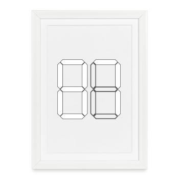NUMÉRO 87 Quatre-vingt-sept cadeaux numériques - Affiche encadrée (27 × 37 cm) - blanc - Devant