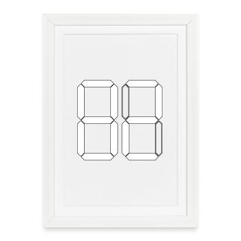 NUMÉRO 82 Quatre-vingt-deux Dons Numérique - Affiche encadrée (27 × 37 cm) - blanc - Devant