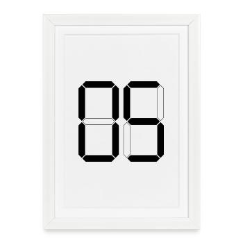 NUMÉRO 05 Cadeau d’anniversaire numérique de Zéro Cinq - Affiche encadrée (27 × 37 cm) - blanc - Devant
