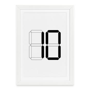 NUMÉRO 10 Dix Cadeau d’anniversaire numérique - Affiche encadrée (27 × 37 cm) - blanc - Devant