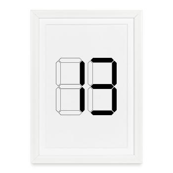 NUMÉRO 13 Treize Cadeaux d’anniversaire numériques - Affiche encadrée (27 × 37 cm) - blanc - Devant