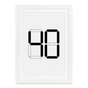 NUMÉRO 40 Quarante Cadeaux d’anniversaire numériques - Affiche encadrée (27 × 37 cm) - blanc - Devant