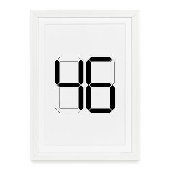 NUMÉRO 46 Quarante-six Cadeaux Numériques - Affiche encadrée (27 × 37 cm) - blanc - Devant