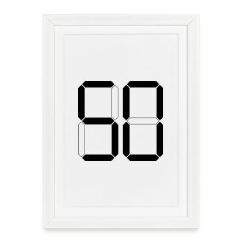 NUMÉRO 50 Cinquante Cadeaux d’anniversaire numériques - Affiche encadrée (27 × 37 cm) - blanc - Devant