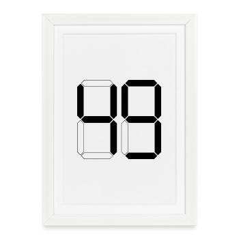 NUMÉRO 49 Quarante-neuf Cadeaux Numériques - Affiche encadrée (27 × 37 cm) - blanc - Devant