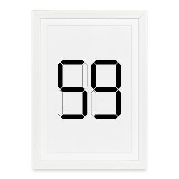 NUMÉRO 59 Cinquante-neuf Cadeaux Numériques - Affiche encadrée (27 × 37 cm) - blanc - Devant