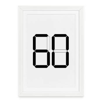 NUMBER 60 Number Gift Digital - Framed poster (27 × 37 cm) - white - Front