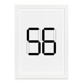 NUMBER 56 Fifty-Six Gift Digital - Framed poster (27 × 37 cm) - white - Front