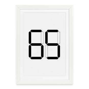 NUMÉRO 65 Soixante-cinq Cadeaux Numériques - Affiche encadrée (27 × 37 cm) - blanc - Devant