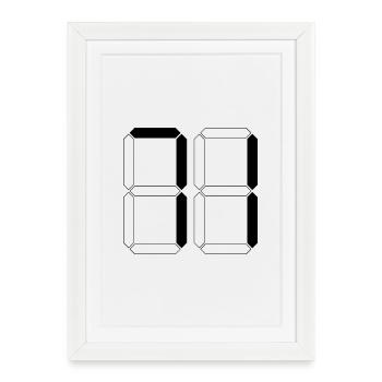 NUMÉRO 71 Soixante-et-onze Cadeaux Numérique - Affiche encadrée (27 × 37 cm) - blanc - Devant
