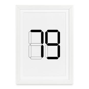 NUMÉRO 79 Soixante-dix-neuf Cadeau Digital - Affiche encadrée (27 × 37 cm) - blanc - Devant