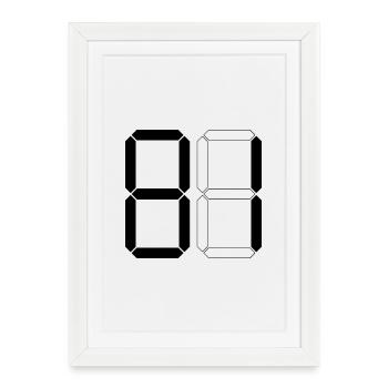 NUMÉRO 81 Quatre-vingt-et-un Cadeaux Numériques - Affiche encadrée (27 × 37 cm) - blanc - Devant