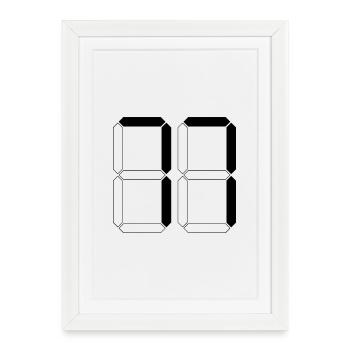 NUMÉRO 77 Soixante-dix-sept Cadeaux Numérique - Affiche encadrée (27 × 37 cm) - blanc - Devant