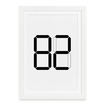 NUMÉRO 82 Quatre-vingt-deux Dons Numérique - Affiche encadrée (27 × 37 cm) - blanc - Devant