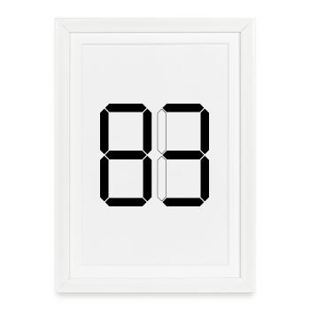 NUMÉRO 83 Quatre-vingt-trois cadeaux numériques - Affiche encadrée (27 × 37 cm) - blanc - Devant