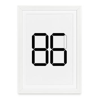 NUMBER 86 Eighty-Six Gift Digital - Framed poster (27 × 37 cm) - white - Front