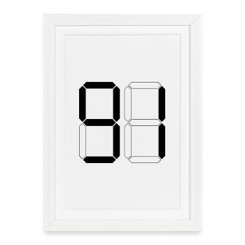 NUMBER 91 Ninety-One Gift Digital - Framed poster (27 × 37 cm) - white - Front