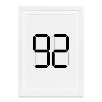 NUMBER 92 Ninety-Two Gift Digital - Framed poster (27 × 37 cm) - white - Front