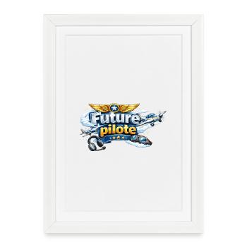 Avenir Pilote Aérien Futur - Affiche encadrée (27 × 37 cm) - blanc - Devant