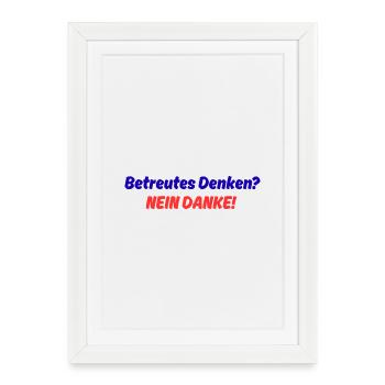 Pensée supervisée Non merci - Affiche encadrée (27 × 37 cm) - blanc - Devant