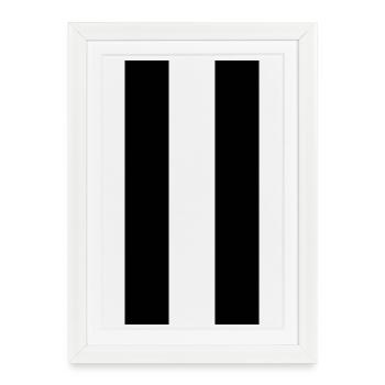 Pause symbole signe cadeau - Affiche encadrée (27 × 37 cm) - blanc - Devant