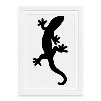 Salamander lizard gecko gift nature - Framed poster (27 × 37 cm) - white - Front