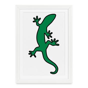 Lizard Salamander gecko - Framed poster (27 × 37 cm) - white - Front