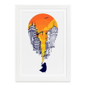 Creative Illustration Abstract Art Forms - Framed poster (27 × 37 cm) - white - Front