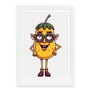 fruit - Affiche encadrée (27 × 37 cm) - blanc - Devant