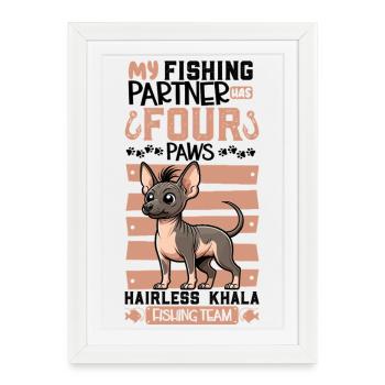 Fishing and Hairless Khala - Framed poster (27 × 37 cm) - white - Front